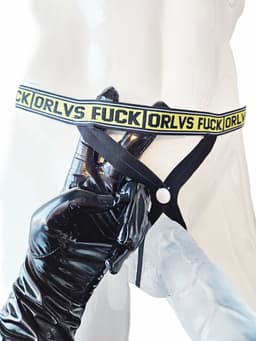 BamBella® - Sexy bondage Lingerie Heren L/XL - Zwart mannen ondergoed open kruis slip — thumbnail 6