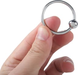 Banoch - Glansring Veronica 28 mm - metalen eikelring met bal - cockring | penisring — thumbnail 5