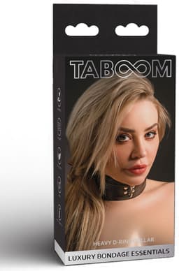 Taboom - Heavy D-Ring Collar - Bondage / SM Collar and leash Zwart — thumbnail 3