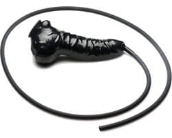 XR Brands Guzzler - Realistische Penis Sheath met Tube penishoes - Zwart