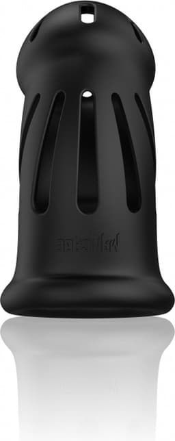 Model 27 - Ultra Soft Silicone Chastity Cage - Black — thumbnail 4