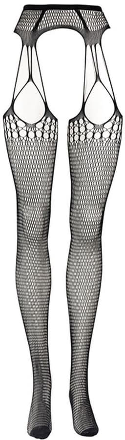 Shredded Suspender Pantyhose - Black - O/SO/S — thumbnail 7