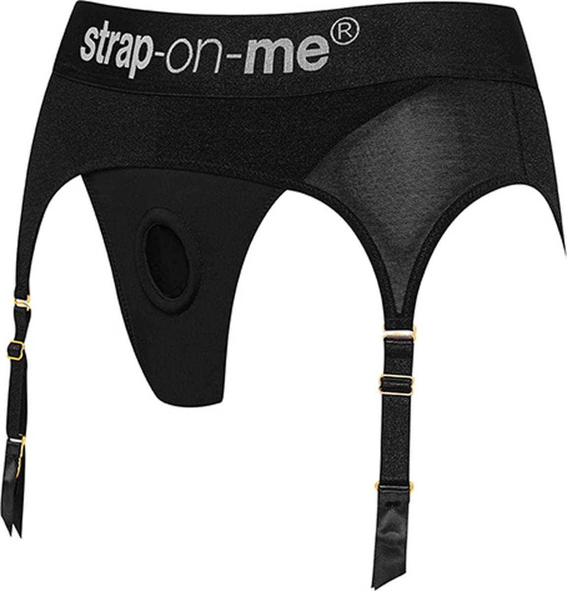 Strap-On-Me - Strapon Harnas Lingerie - Rebel - Zwart - Maat 2XL — afbeelding 1