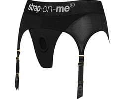 Strap-On-Me - Strapon Harnas Lingerie - Rebel - Zwart - Maat 2XL