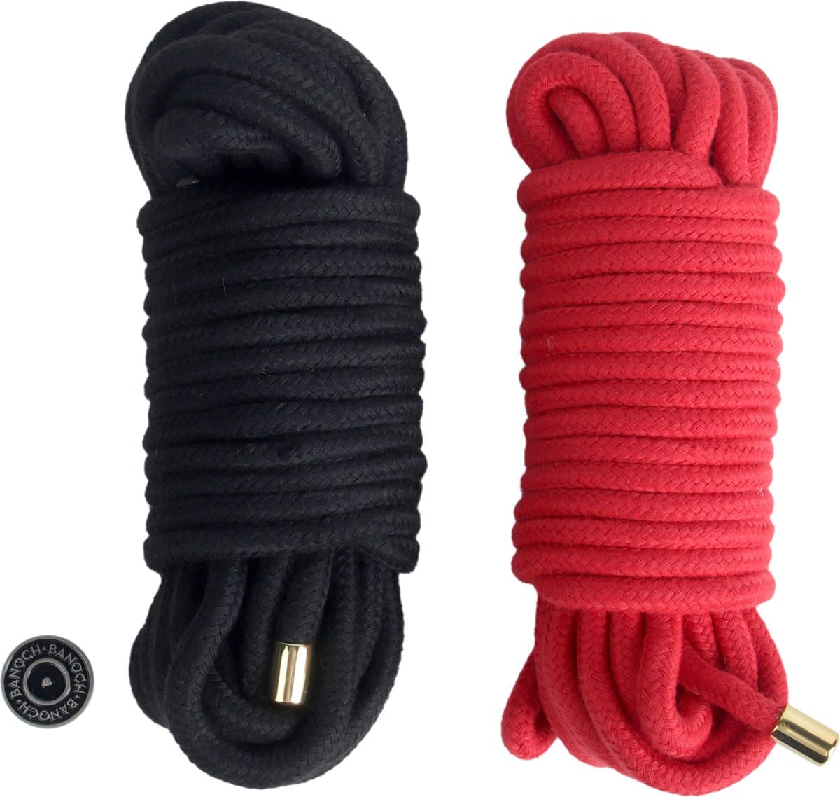 Banoch | Bondagetouw extra zacht 10 meter rood & zwart in opbergtas — afbeelding 1