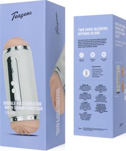 Teazers - Elektrische Masturbator - Dubbelzijdige Masturbator - Oplaadbaar - Sex Toys voor Mannen - Masturbator voor Man - Pocket Pussy - Masturbators - Wit — thumbnail 5