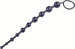 Anale Kralen I Anal Beads I I Buttplug I Anaal Plug I Butt Plug I Gevorderen I 10 Kralen I 31 CM Lengte I 25 CM Inbrenglengte I Siliconen I Zwart — thumbnail 4