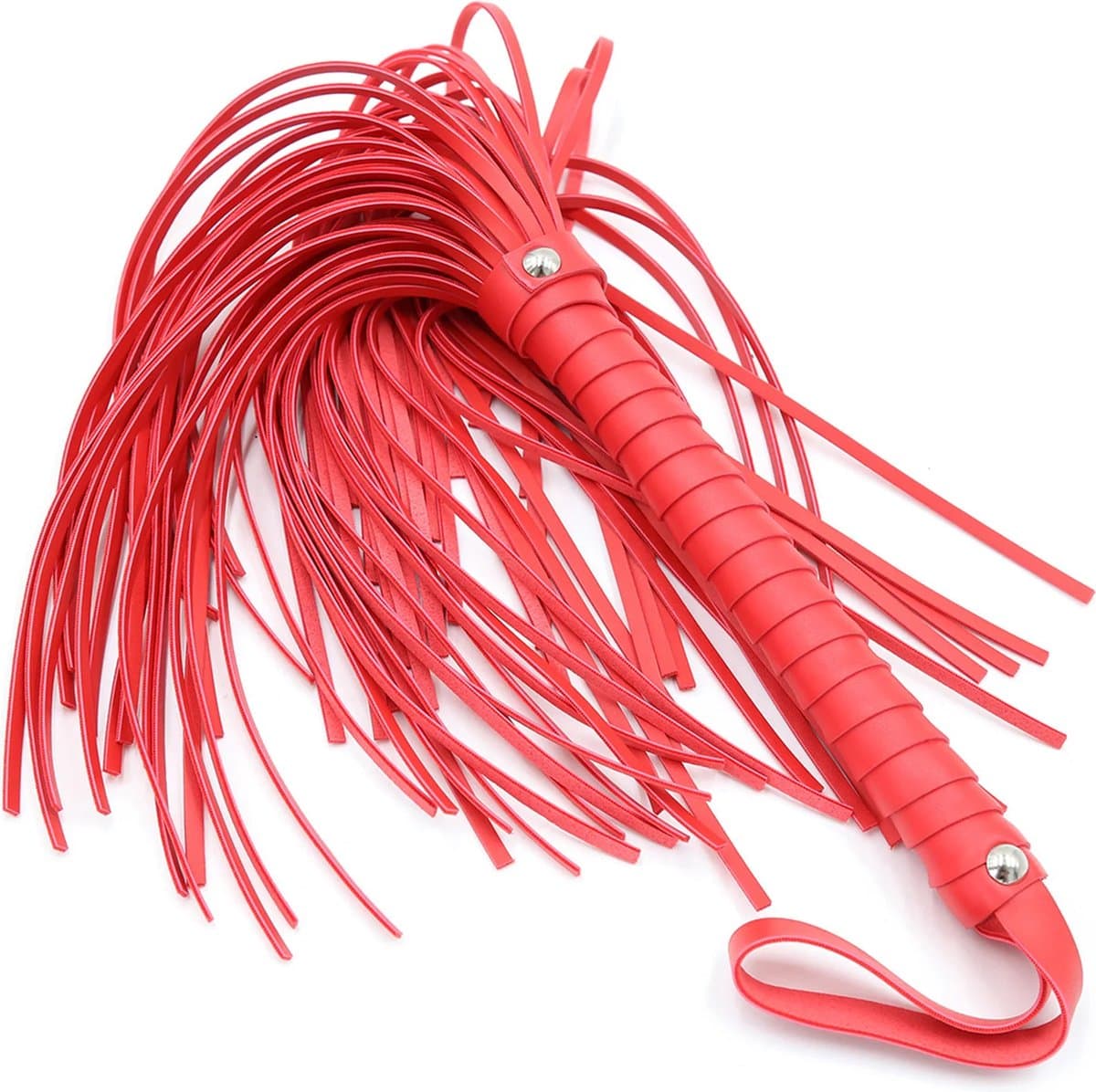 CHPN - Zweep - Rode zweep - Kunstleer - Sexy zweep - BDSM - Slaapkamer Avontuur - Erotiek Soft - Seksspeeltje - Sextoy - Erotiek — afbeelding 1