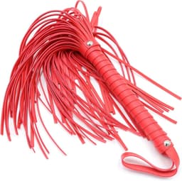 CHPN - Zweep - Rode zweep - Kunstleer - Sexy zweep - BDSM - Slaapkamer Avontuur - Erotiek Soft - Seksspeeltje - Sextoy - Erotiek — thumbnail 1