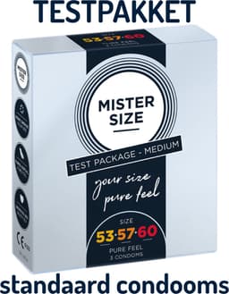 Mister Size TESTER Pure Feel - Kondooms 53, 57, 60 mm - 3 Stuks transparant — thumbnail 7