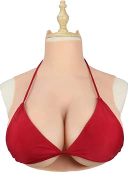 Korte grote borstprothesen - E Cup - 100% hypoallergene medische siliconen - Wearable Borst - Kunstmatige Nep Borst - Korte Valse Borsten Borst - Siliconen Huid Bodysuit - Voor Crossdresser - Transgender - Mastectomie - Body4Everybody — thumbnail 4