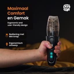PureVibe® Tornado Touch – Draaiende Blowjob Simulator – 10 Draaistanden – Ultra Realistisch – Masturbator voor Mannen – Automatische Mastrubator – Pocket Pussy – Sex Toy – Midnight Black — thumbnail 4