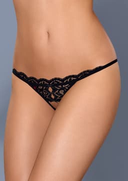 Obsessive Openkruis String – Erotisch Onderbroek – Maat L/XL – Zwart — thumbnail 11