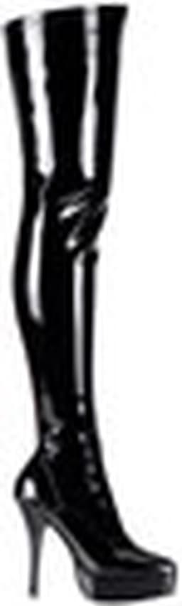 Pleaser - INDULGE-3000 Plateau overknee Laarzen - US 9 - 39 Shoes - Zwart — thumbnail 2