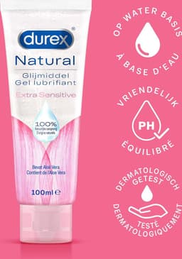 Durex Glijmiddel Natural - Extra Sensitive  - 100% natuurlijk - 100ml x3 — thumbnail 6
