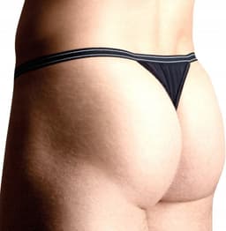 Softline Collection - Elegante G-string met satijn aanzicht zwart Maat:S-L S t/m L — thumbnail 2