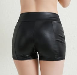 Faux lederen stretching short - Elastisch - BDSM Broekje - Sexy lingerie - Voor haar - Hoge Taille - Porno - Uitdagend — thumbnail 5