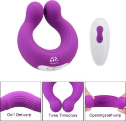 Aii Cockring Vibrerend met afstandsbediening + Gratis Opbergtas - 9 standen clitoris stimulator - Penisring - Vibrerende cockring – Sex Toys voor Vrouwen en Mannen - Seksspeeltjes - paars — thumbnail 4