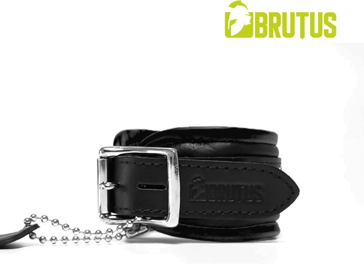 BRUTUS LEATHER - Leren Enkelboeien- Zwart/Zwart — afbeelding 1