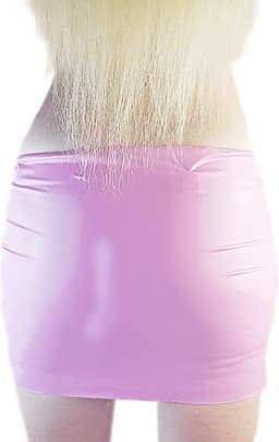 BamBella® - Datex rok roze - Maat S/M - (Mix latex en stof mini rok - Sexy Erotische dames BDSM SM fetish kleding — thumbnail 6