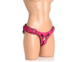 Korset Deluxe Leren Strap On - Roze