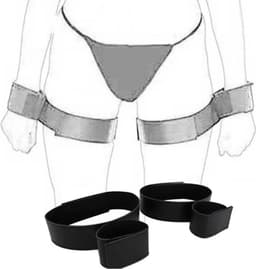 BDSM Bondage Been- en Handboeien - Zwart Harnas - Sexy Lingerie - Stevige Sex Toy - Handboeien - Verstelbaar - Dames / Heren Lingerie - One Size — thumbnail 1