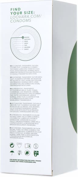 Loovara Condooms met glijmiddel 42 stuks - Maat XXXL 69 mm - Condooms Voor meer fun & feeling tijdens het vrijen - Fair Rubber, Transparant-natuurlijke kleur met Reservoir - XXL Box — thumbnail 2