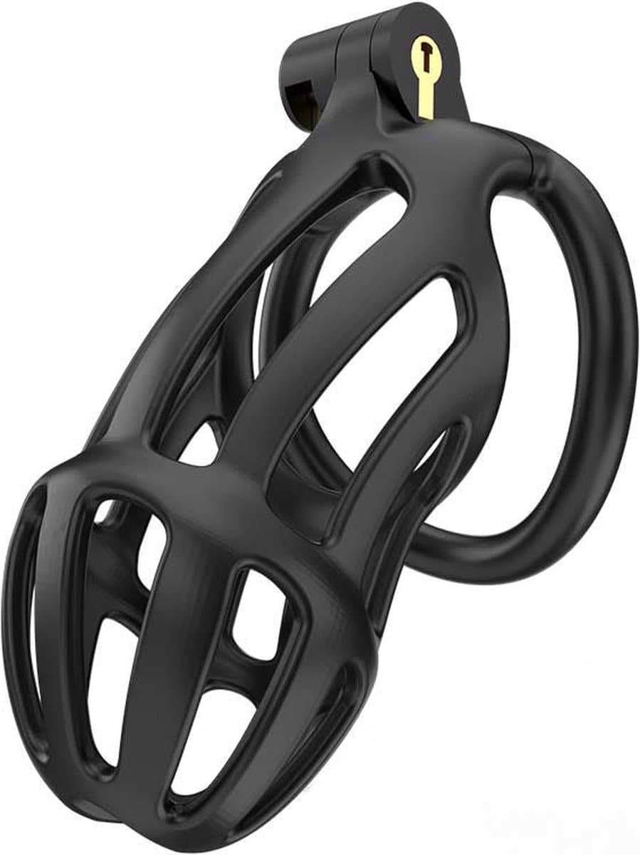 Rimba Toys - P-Cage PC02 - Kunststof Kuisheidskooi - Peniskooi - Chastity - Zwart — afbeelding 1