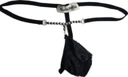 BamBella ® - String Kruisloos - One size - Sexy Zwart kralen Erotische onderbroek Heren — thumbnail 4
