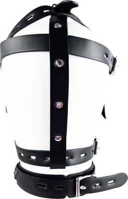 BNDGx® - Extreme BDSM Masker - Nep Leer - Met Gag - SM - Met lijn — thumbnail 5