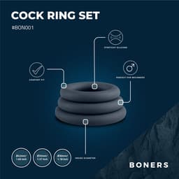 Boners 3-Delige Cockringen Set - Grijs — thumbnail 14