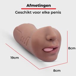 HappySexy Pocket Pussy 3 in 1 Masturbator - Inclusief Gratis Opbergzakje - Sex Toys Voor Mannen - Kuntkut Anaal Deepthroat Blowjob - Kunst Vagina Realistisch — thumbnail 2