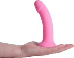 Banoch | Dildo Claes - zacht roze | siliconen met zuignap | 17 cm lang | Ø 3,4 cm — thumbnail 1