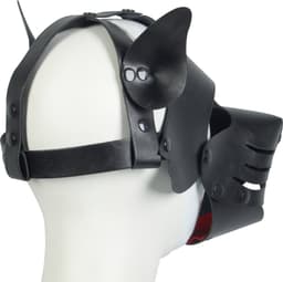 Banoch | Honden masker Doggy | zwart imitatie leer | Bondage | Puppy Play — thumbnail 4