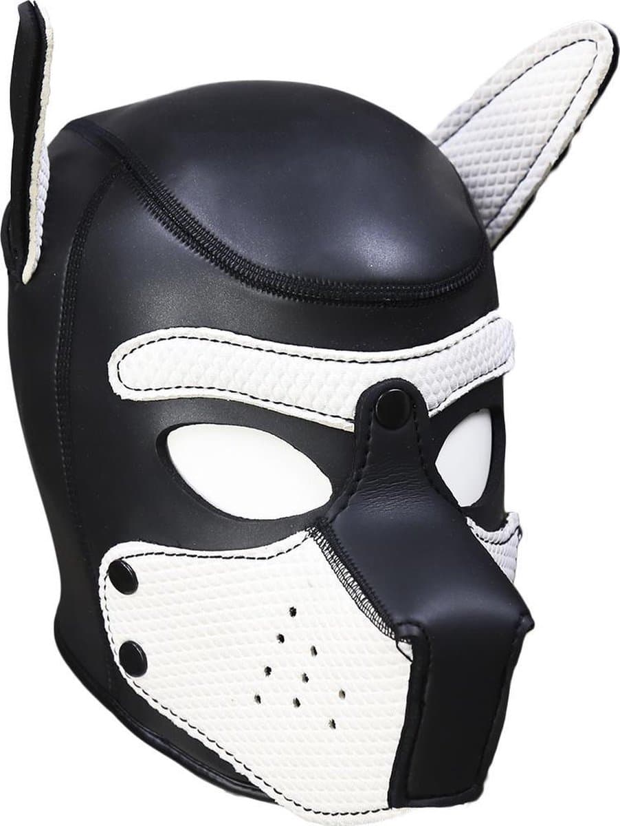 Banoch - Lindo Perrito Blanco Neoprene - honden masker puppy play wit neopreen — afbeelding 1