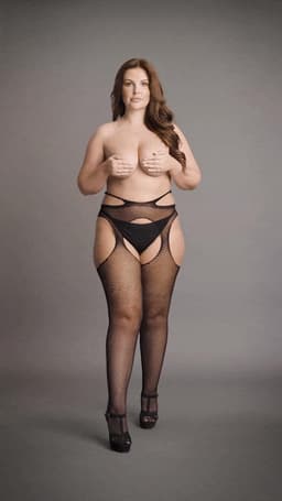 Suspenderspanty met strappy taille - Plus Size — thumbnail 4