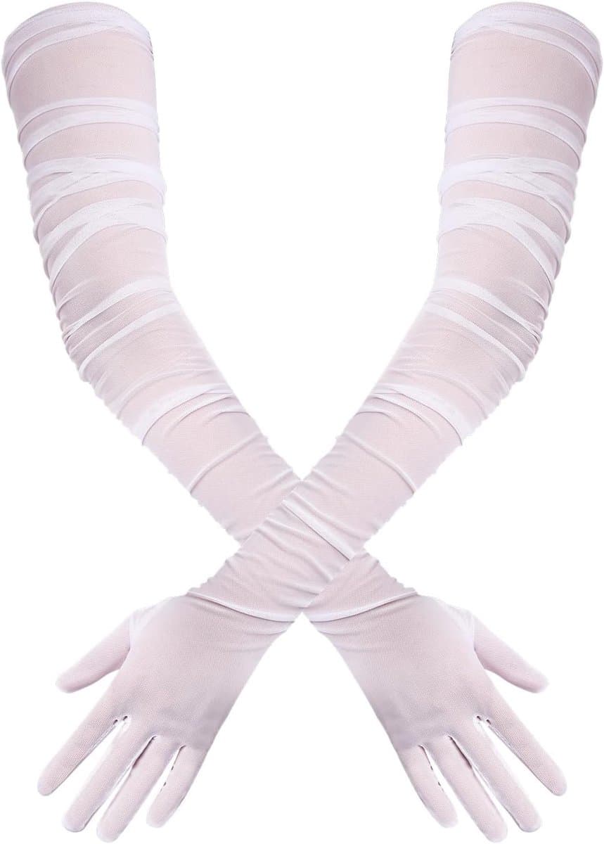 Elegante Lange Transparante Danshandschoenen voor Dames - Opera Handschoenen — afbeelding 1