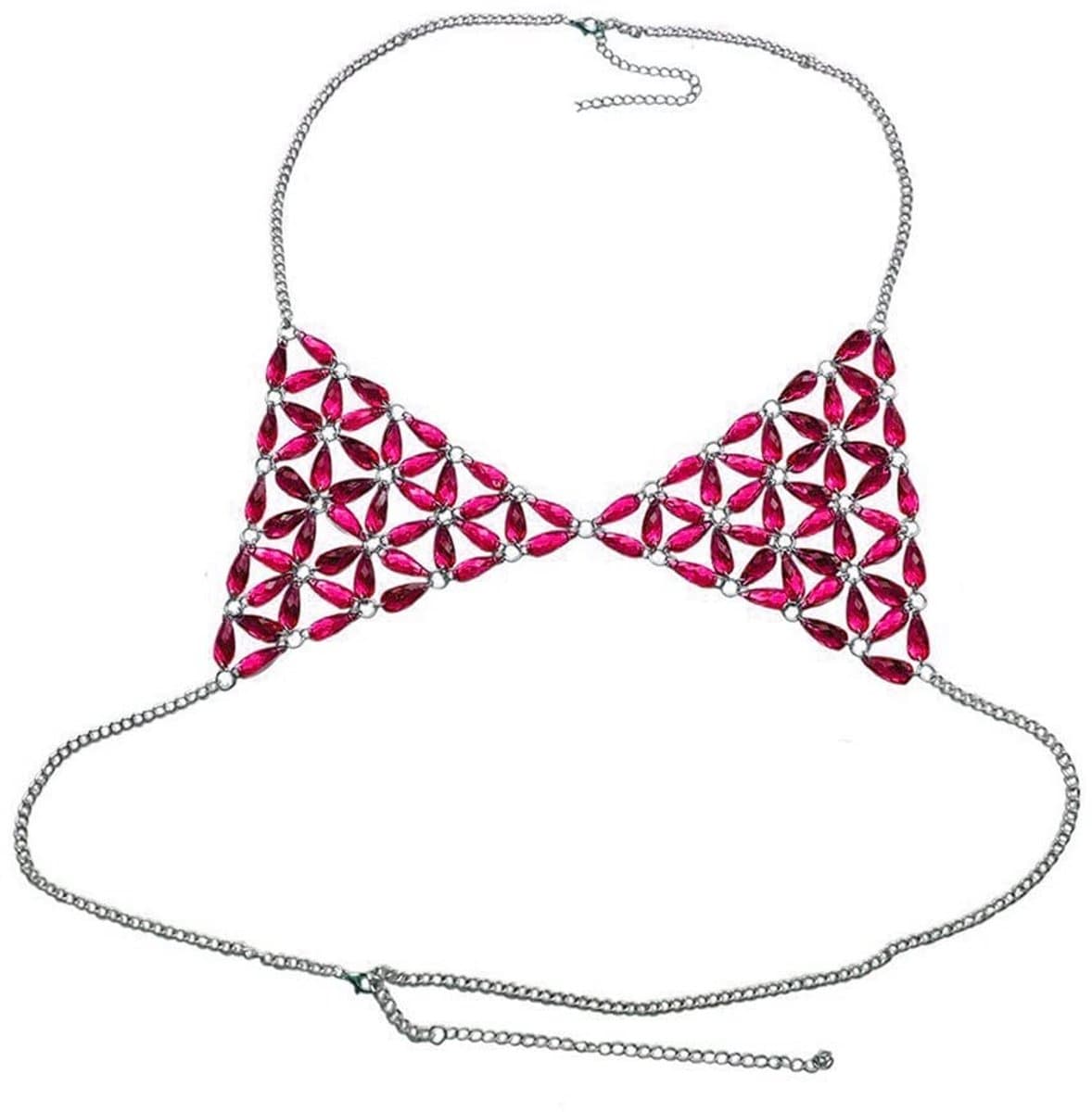 MTTProducts - Sexy Sequin Body Necklace - Bikini Top - Uniek Design - Roze - Strandmode - Body Chain - Geschikt voor Vrouwen — afbeelding 1