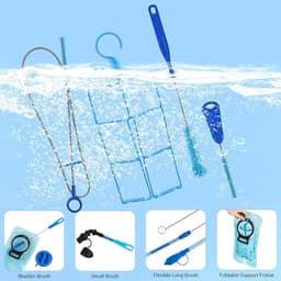 Drinkrugzak reinigingsset - Slang reiniger - Hydratatie Onderhoud - Draagbare 4-in-1 - 313 x 18 cm - Blauw — thumbnail 3