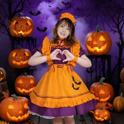 Dailygoods- Maid Kostuum Halloween - Anime/Cosplay - Vloeiende Rok - Maat M/L/XL/2XL/3XL - Hoofdband - Ademend Polyester — thumbnail 2