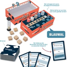 Woordspel - Woordzoeker spel - Gezelschapsspel avond - Snel letter combineren - 20 x 10 x 6 cm - White — thumbnail 2