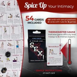 DOWO® - Erotische Seks Dobbelstenen Set met Kaarten - Koppel Spel - Seks Dobbelsteen - Seks kaartspel - 54 Stuks - Romantisch - Erotiek - Intiem en Speels - Sex Game - Kamasutra Spel Volwassenen - Sex Speeltjes - Cadeau — thumbnail 3