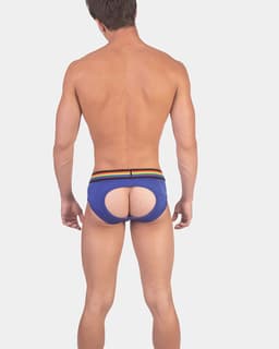 Barcode Berlin Multipack 1x Backless Brief Pride Royal + 1x Pride Harness White - MAAT XL - Erotisch Heren Ondergoed - Slip voor Man - Sexy mannen Slip — thumbnail 3