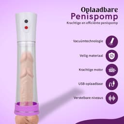 TipsToys® Elektrische Penispomp - Diverse Zuigstanden – Penisvergroter Penis Pomp voor Erectieverbetering – Vacuüm Pomp Voor Mannen — thumbnail 2