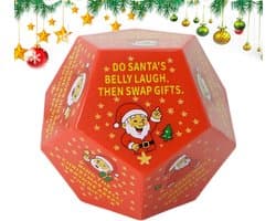 Kerstmis Dobbelspel - Kerstman Dobbelsteen - Feestelijke Spelletjes - Interactief Entertainment - 7.8x7.8x6.5 cm - Enkel kenmerk