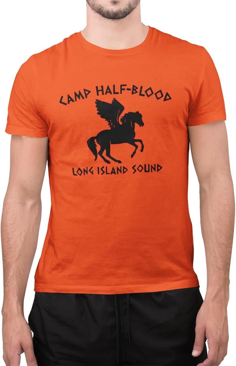 Nerd Boeken Liefhebber T-Shirt Geïnspireerd op Camp Half Blood Thema — afbeelding 1