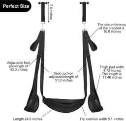 DOWO® - Sex Schommel - BDSM Extreme Bondage Set - voor aan de Deur - Sex Toys voor Koppels - Sexschommel - Seksspeeltjes - Sex Pakket en Toys — thumbnail 5
