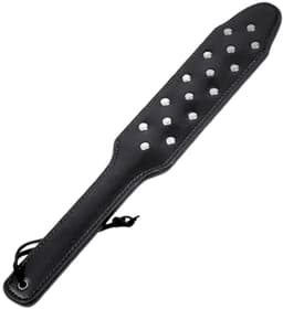 Luxe Spanking Paddle met Studs – 37,5 cm Zwart PU-leer – BDSM Paddle – Sex Toys voor Koppels – Erotische Zweep — thumbnail 4