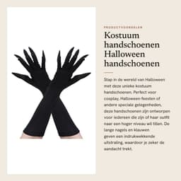 Dailygoods- Handschoenen Kostuum - Lange Nagel/Halloween - Cosplay Rekwisieten - Lichtgewicht/Duurzaam - Geschikt voor Dierenkostuums - Kostuumhandschoenen — thumbnail 2