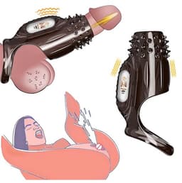 Daity Cockring - Vibrerend - G-Spot - Penis Sleeve - Waterdicht - Sex Toys voor Koppels - Perineum Stimulatie - Zwart — thumbnail 1